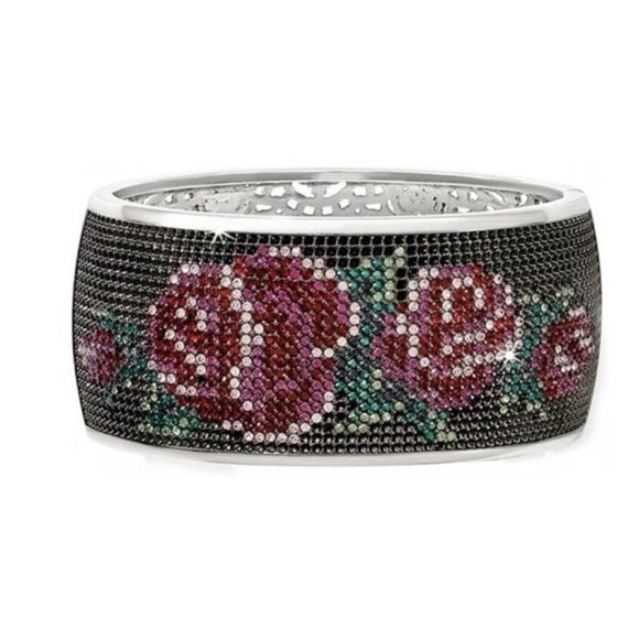 Brighton Jewelry - NWT Brighton Victorian Rose Hinged Bangle